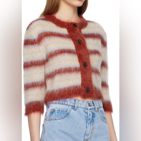 Marni mohair cropped cardigan! Like new size 36/xs super cute+warm! Made in 🇮🇹 - Picture 3 of 9